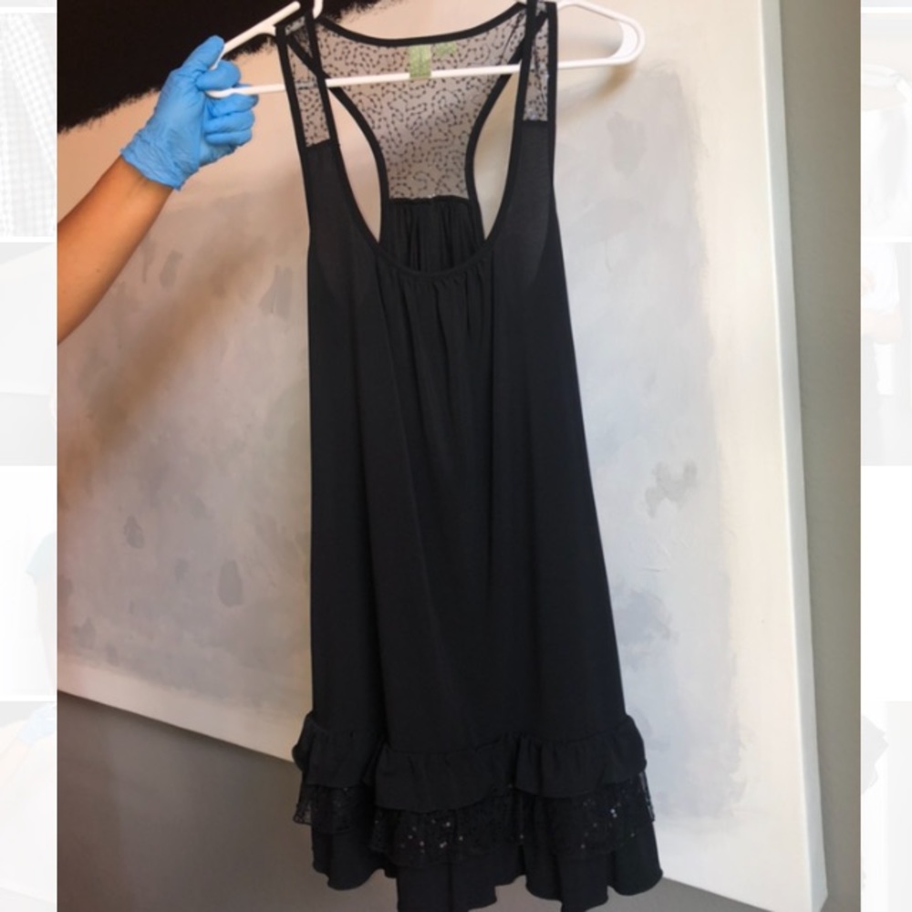 Black mini dress size Large